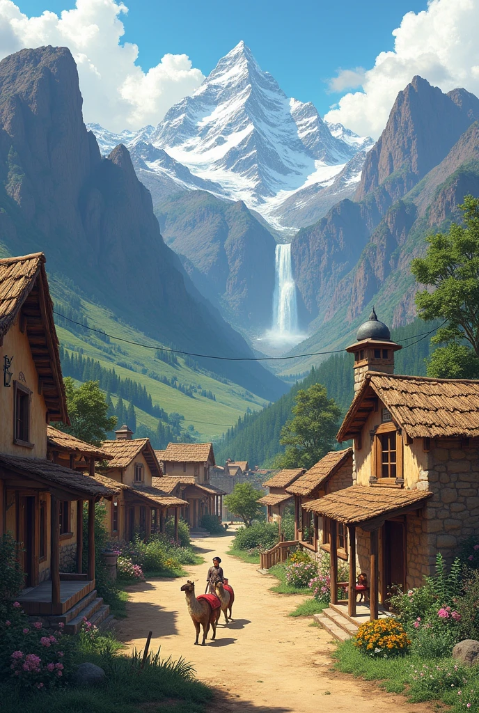 Village in the Andes