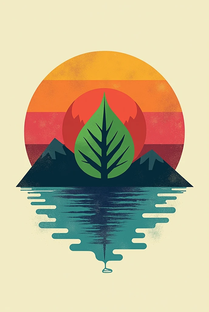 Logo of the 70s 80s and 90s environmental theme and the characteristic colors of the 70s 80s 90s
