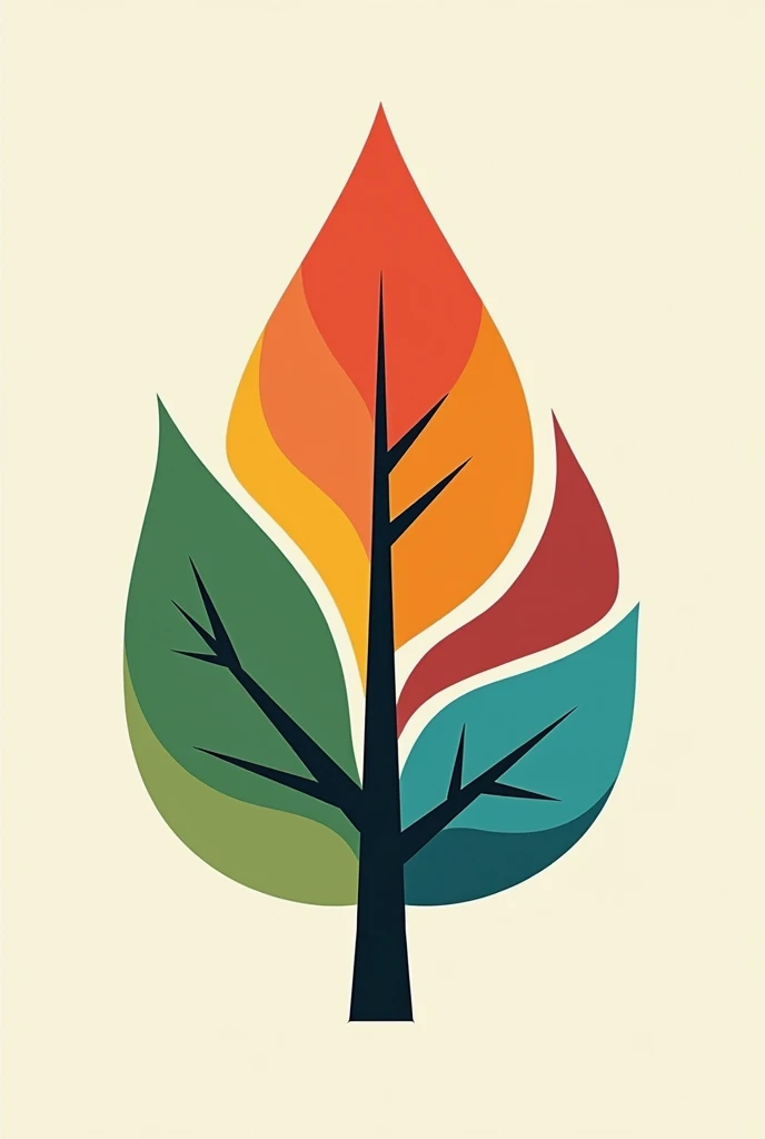 Logo of the 70s 80s and 90s environmental theme and the characteristic colors of the 70s 80s 90s color palette of the 70s 80s and 90s