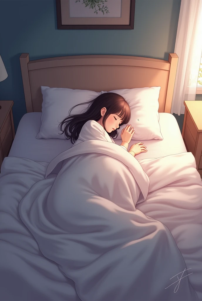 on the bed