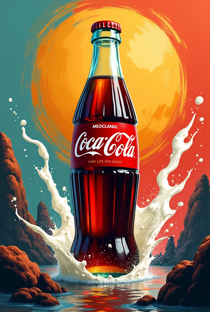 Can you make me an illustration for a Coca-Cola campaign that is interesting and eye-catching?

