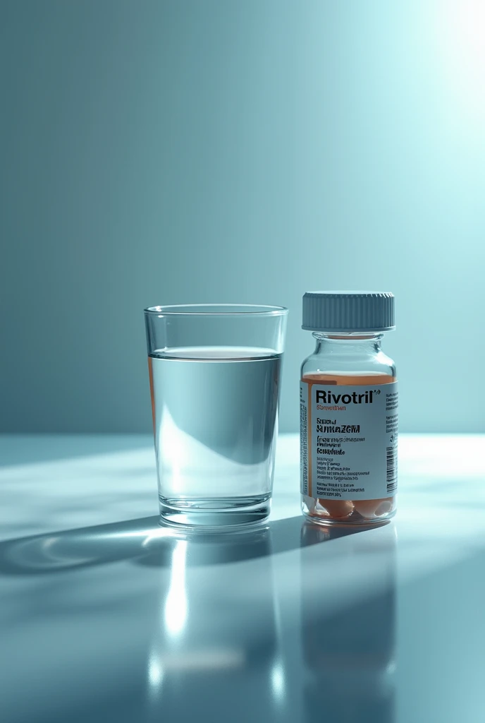 Glass of water and rivotril 
