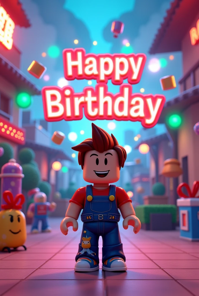 Generate an image that says happy birthday nephew adamsiro roblox theme put text on it