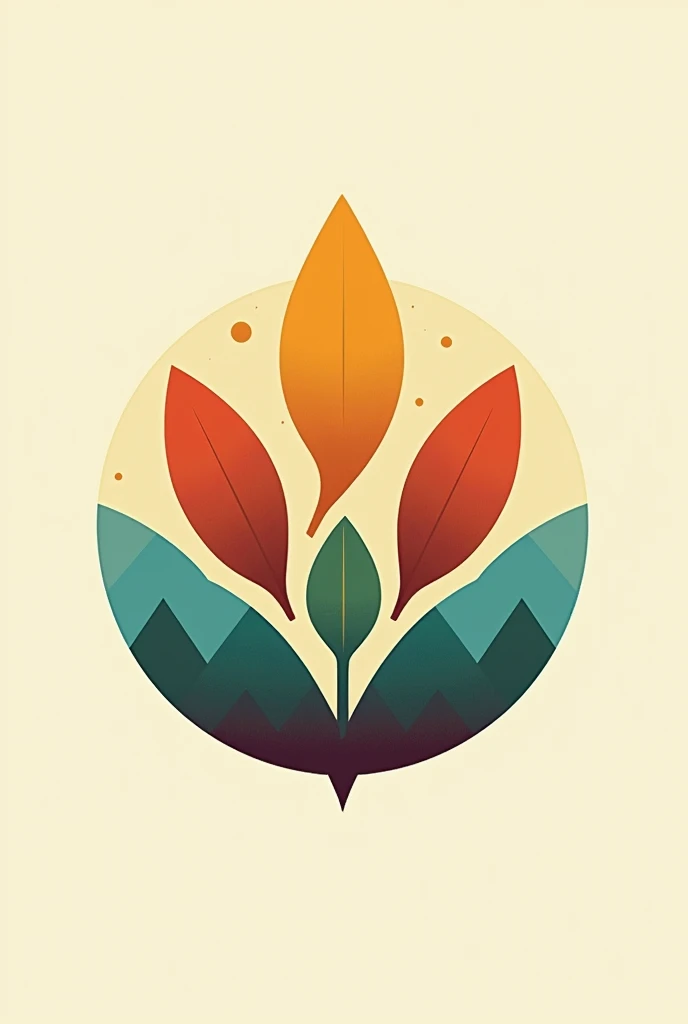 Logo of the 70s 80s and 90s environmental theme and the characteristic colors of the 70s 80s 90s color palette of the 70s 80s and 90s