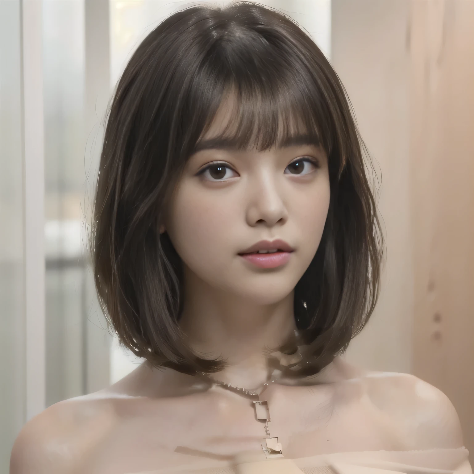 ,Random Pause, Mix 4,,(Highest quality, masterpiece, 
girl, whole body, naked, NUDE, naked nipple vagina
, neat hair With bangs, With bangs, , Short Hair With bangs, 