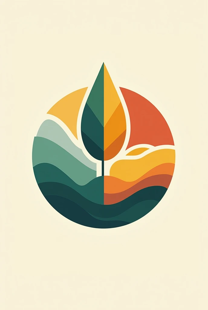 Logo of the 70s 80s and 90s environmental theme and the characteristic colors of the 70s 80s 90s color palette of the 70s 80s and 90s