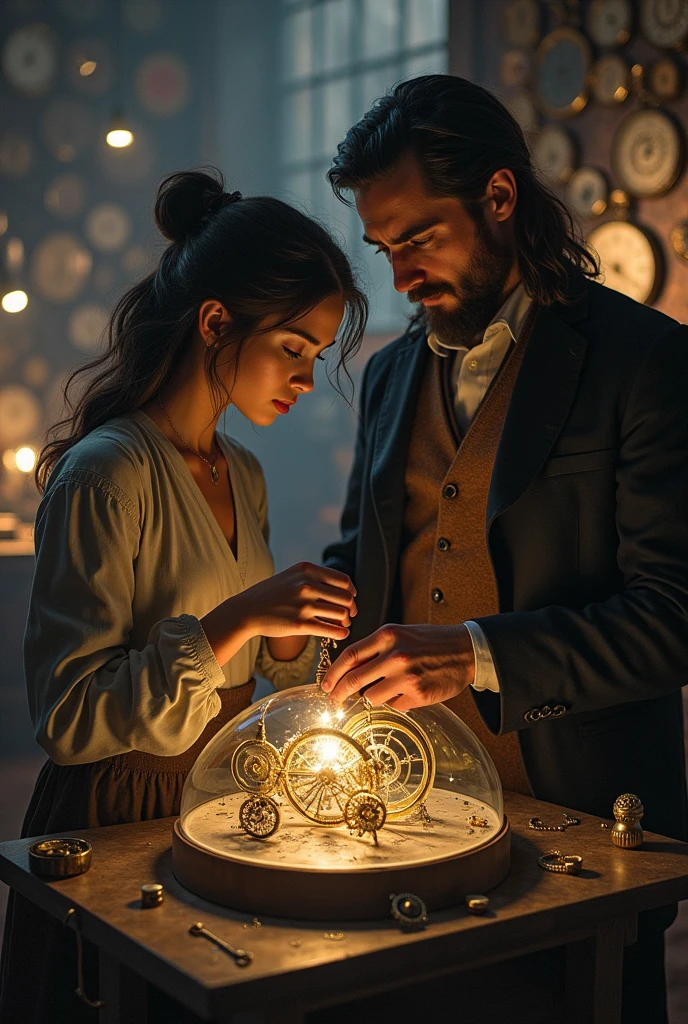 Ana decided to talk to the watchmaker. He told her that the watch he had found was one of the few that could control time. “But beware,” said the watchmaker, ”time is a dangerous game.” Ana decided to stay and learn from him, mastering the art of time travel.