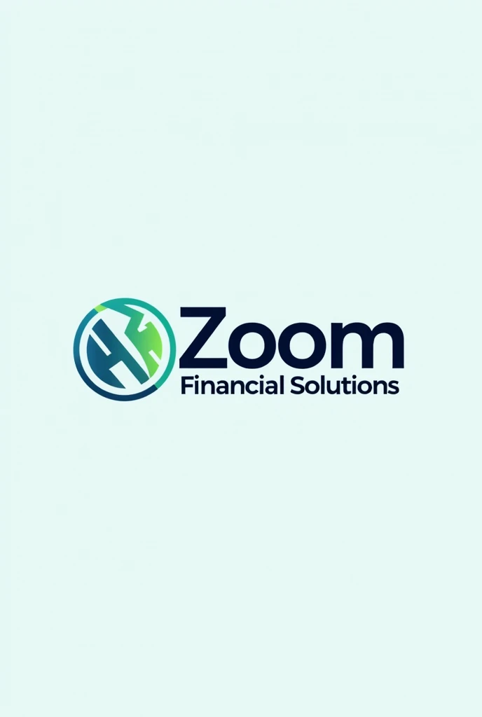 logo of "Zoom Financial Solutions" even more professional and attractive to customers, here are more refined suggestions: design concept: Design should capture the essence of trust, speed and accessibility. Think of a logo that not only stands out visually, but that tells a story of financial efficiency and ease of access. A minimalist and sophisticated design helps reinforce the idea of professionalism. Main symbol: An abstract symbol that combines elements of a growth chart, a lightning bolt or a stylized arrow can represent the speed and efficiency of financial services. Incorporating a subtle image of a circle or shield can add a sense of protection and security., important elements for a financial company. Advanced Typography: Opt for modern, sans-serif typography, perhaps with a slight customization to differentiate your brand. Capital letters convey authority, while careful spacing between letters provides a sense of balance and clarity. the name "Zoom" can be highlighted with a slight tilt or a different color to emphasize the idea of speed. Paleta de cores: In addition to shades of blue and green, that are traditional in financial services, adding a shade of silver or metallic gray can add a touch of sophistication. Dark blue combined with vibrant green or touches of gold can suggest prosperity and exclusivity., attracting a wider audience. Additional Visual Elements: Incorporating dynamic lines or soft geometric shapes can help guide the eye and create a sense of movement and progress., reflecting the company's mission to provide fast, hassle-free solutions. Versatility: Make sure your logo is legible and impactful in different sizes and formats., both in paper and digital, and that works well in monochrome versions to maintain flexibility of use.