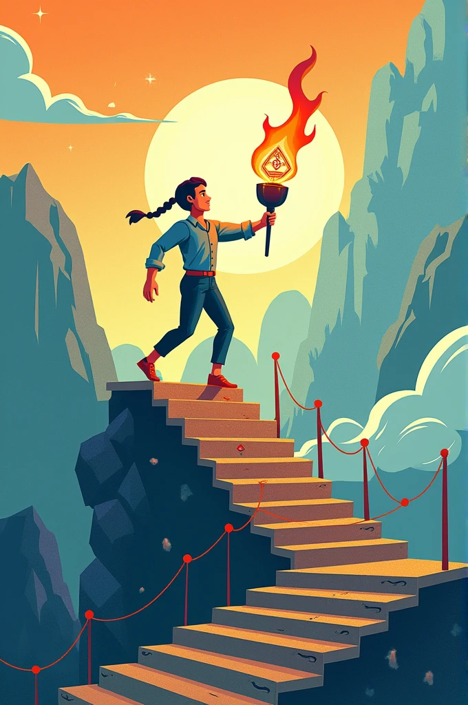 Make me an infographic should creatively represent the theme "CSAP @ 20: Pilgrims of Hope," capturing the essence of hope, journey, and the spirit of SAP's
20-year milestone. Make it more eyecatching I want the man holding a torch with the CSAP logo on it and the figure is steping on a stairs