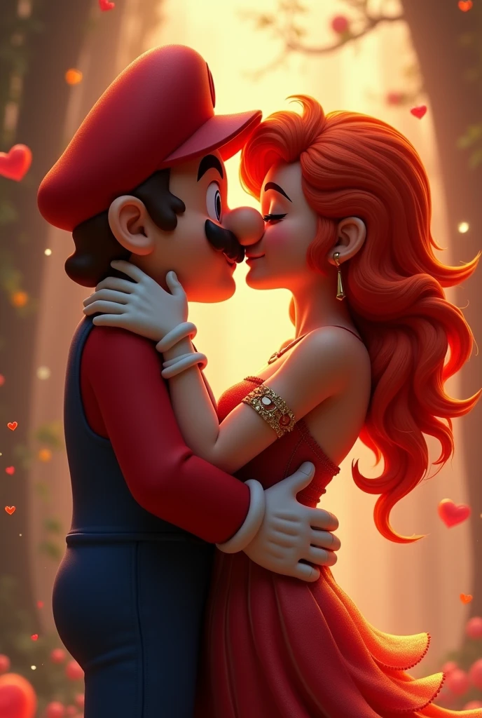 Mario kisses a Pyra