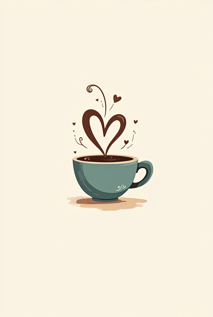 Logo with the letter M in the shape of a heart inside a cup 