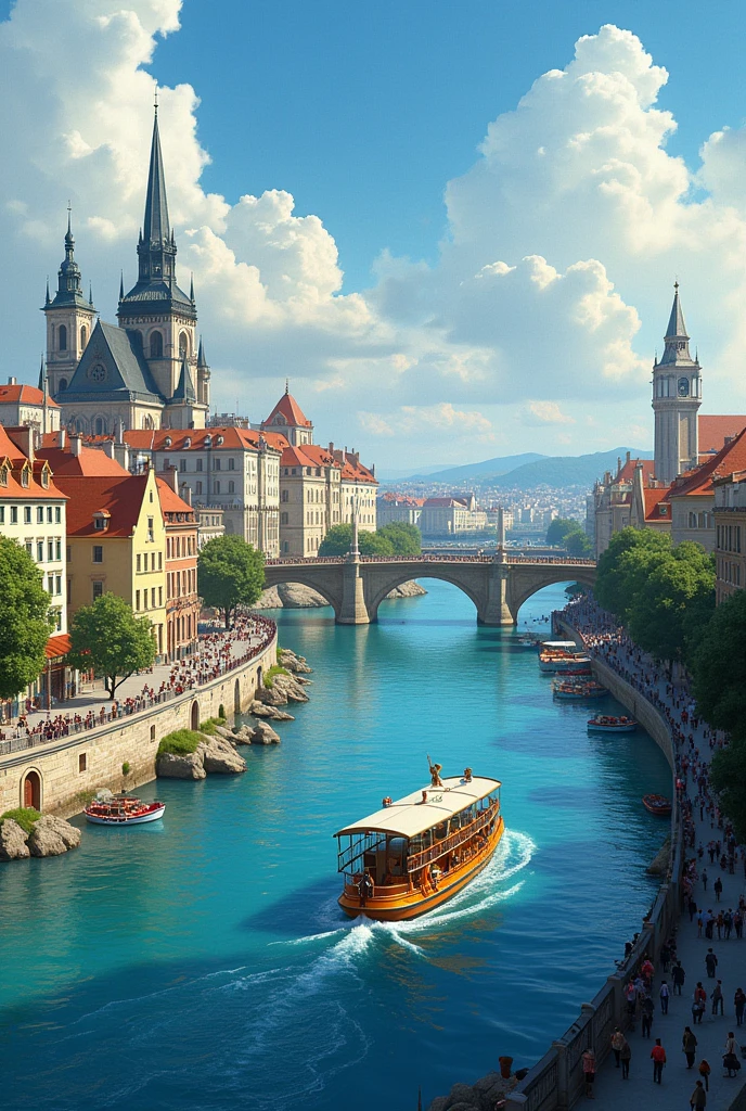 A European capital with a river 