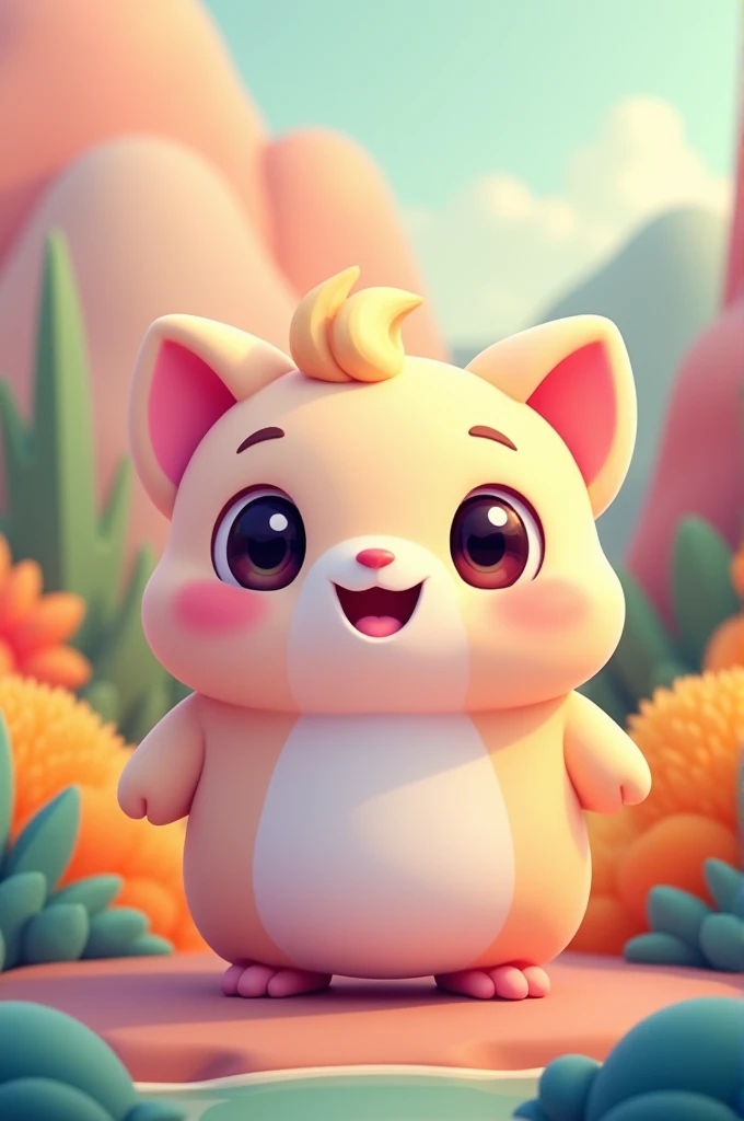 Make me a cute animated character for a youtube channel