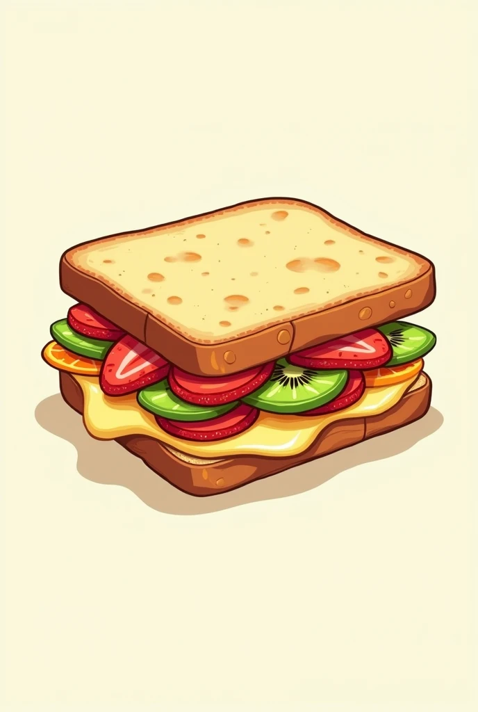 make me a logo for a fruit sandwich with cream
