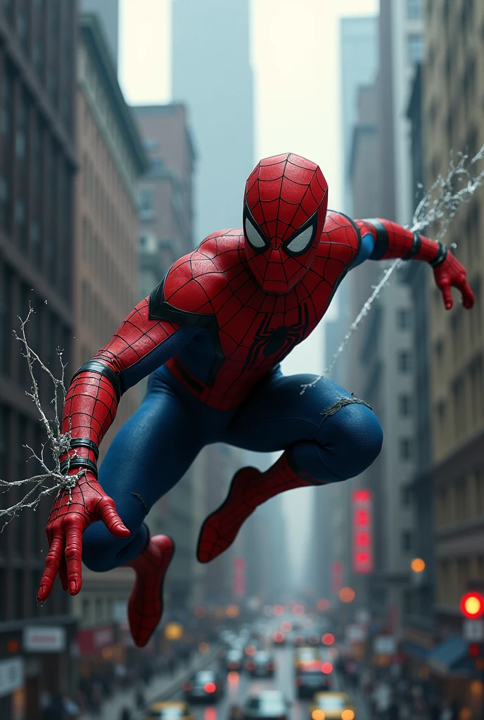 Spiderman swinging and falling and killing himself