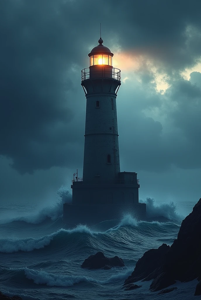 Create me a logo that says the lighthouse