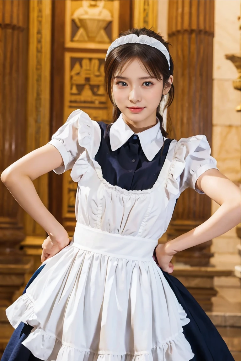 (masterpiece), Highest quality, Perfect Face, Expressive eyes, One person,Super Heroine、maid,
Egypt、dance、Dancer、pyramid