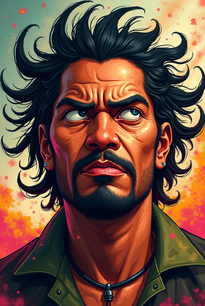 Very animated image of Mateo Pumacahua