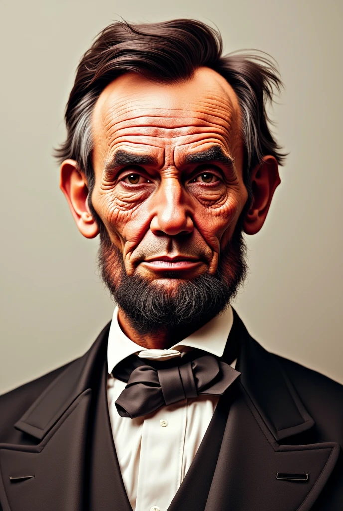 abraham lincoln portrait made out of pictures of ham