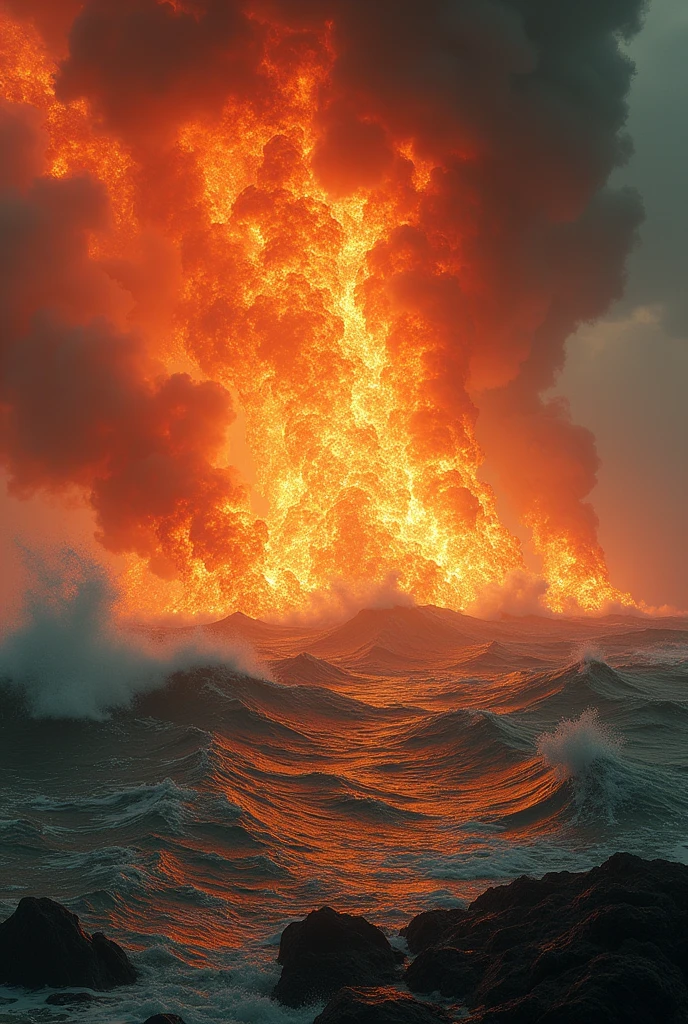 Ocean on fire