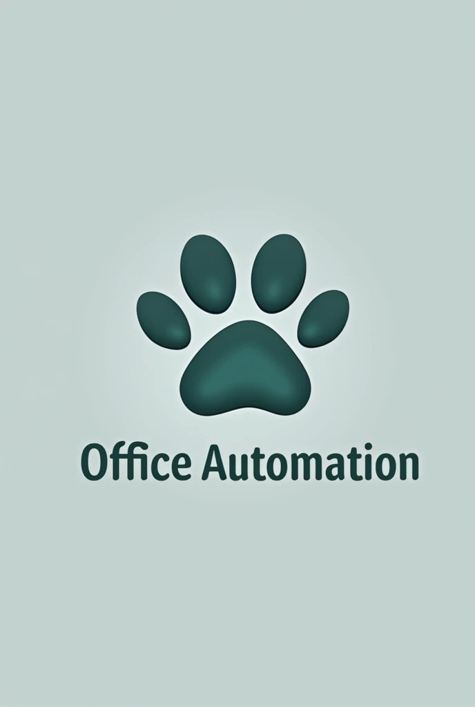 Create a logo with a cat paw print and the letters Office Automation