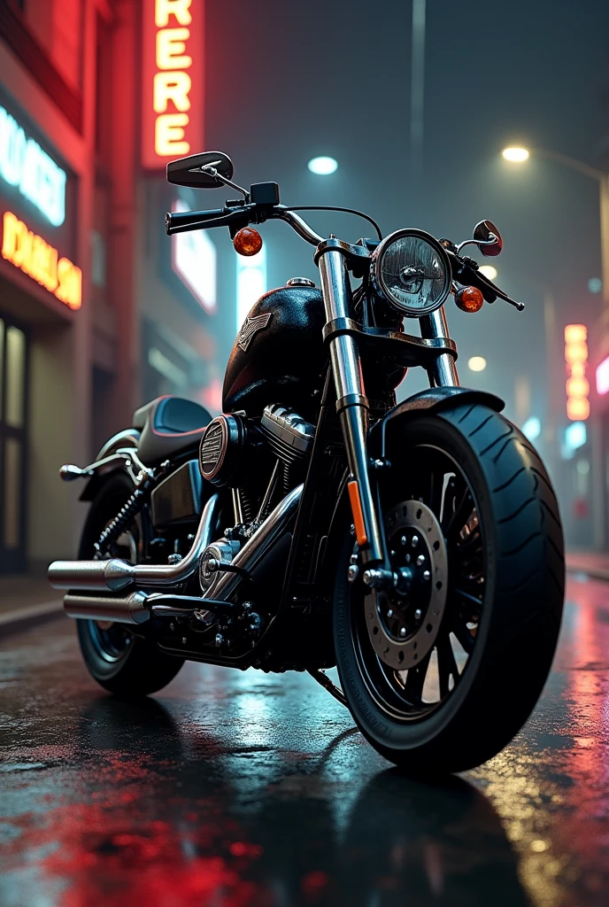 Harley Davidson fat boy  bem realista 