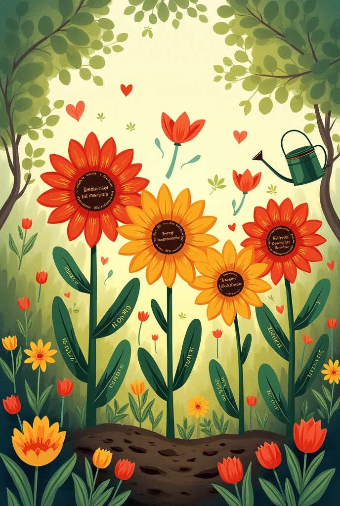 Seeds of Knowledge, Blossoms of Success"
Design: Decorate the board as a garden, with each flower representing a teacher, and the petals containing words or short notes of appreciation. You can also add gardening tools with labels like "Dedication" or "Nurturing."
Text: "Thank You for Helping Us Grow!" at the top.