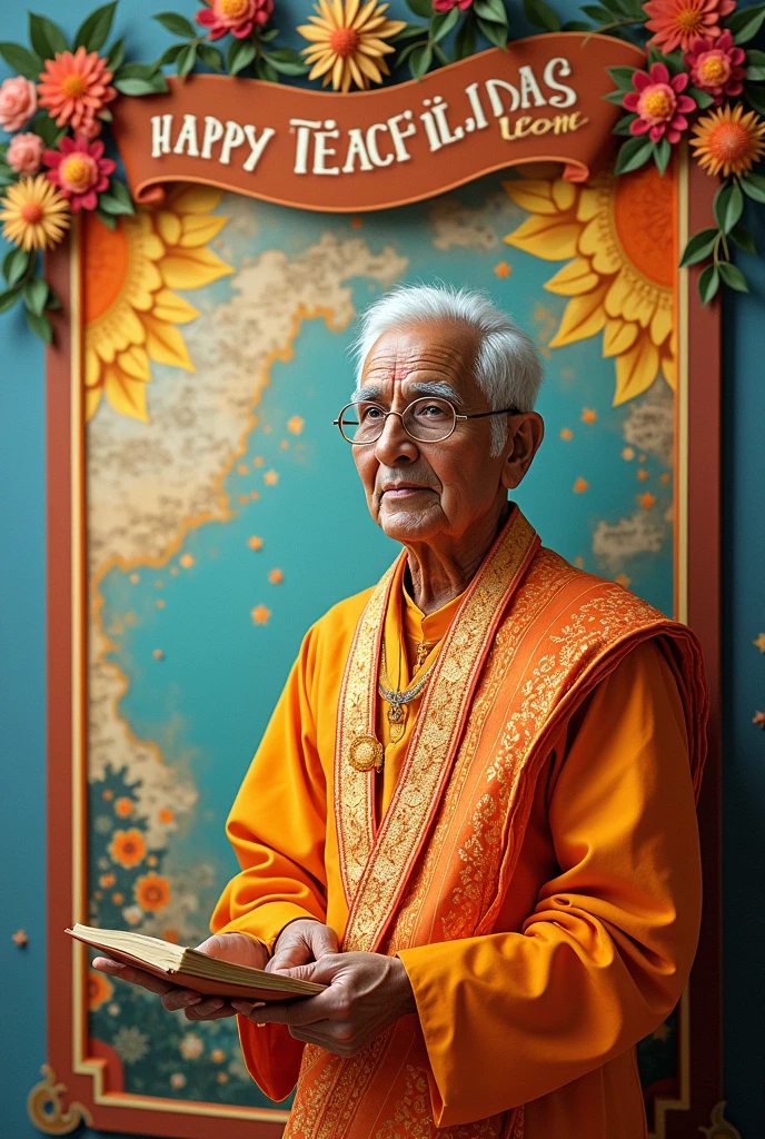 Give me the pictures of a unique board decoration of teachers day celebration with quotes and photos of sarvapalli Radhakrishnan Indian style
Easy so that i can make it