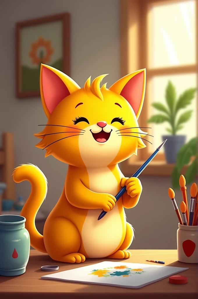 Yellow Cat Working