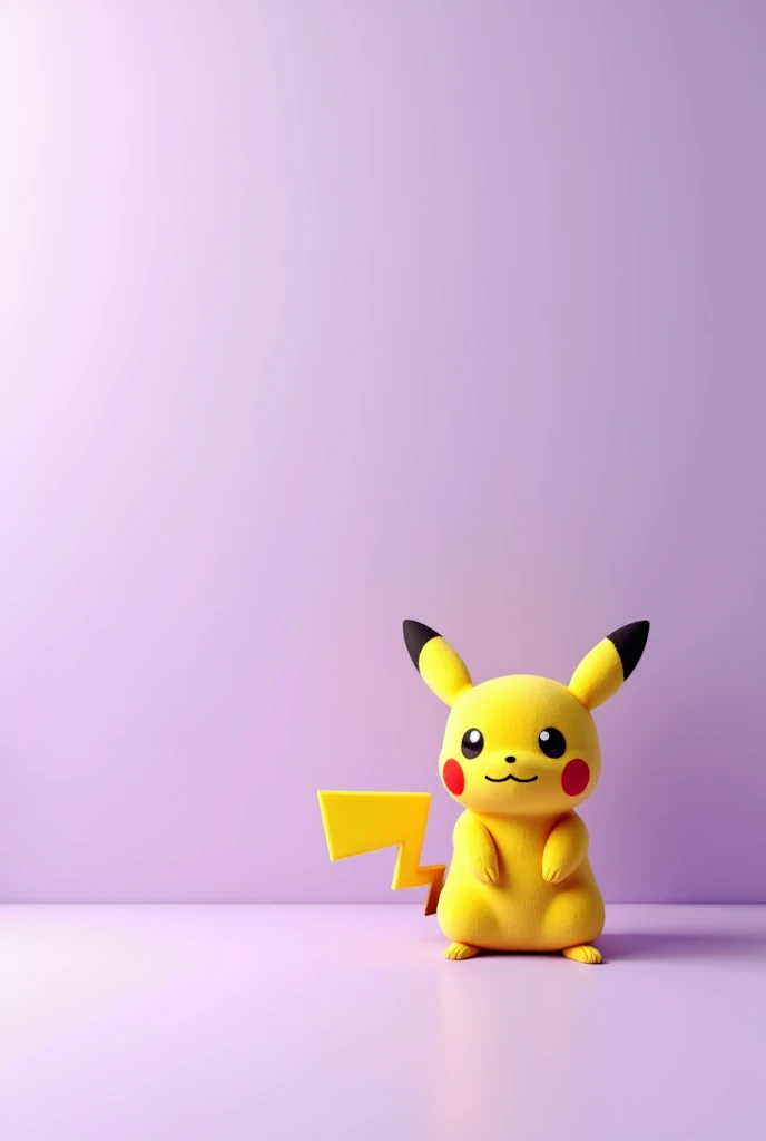 Lighter purple background and in a corner pickachu is sitting 