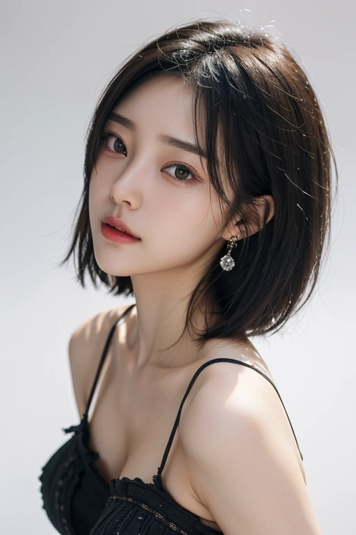 (2 Japanese girl,), (Small breasts:1.5,),(solo,Textured skin, Detailed skin,Detailed face,Detailed eyes,detailed posing,Natural eyebrows,Perfect limbs,High detail, Highest quality, Super detailed, Surrealism, ,8k,RAW Photos,Photographicism,Professional Lighting,Portrait Photography,),((Black Hair, Dark Eyes,Natural Makeup,Simple earrings,Bob Hair,happiness/joy)),(((goddess,goddess様,Chest girth, front)))