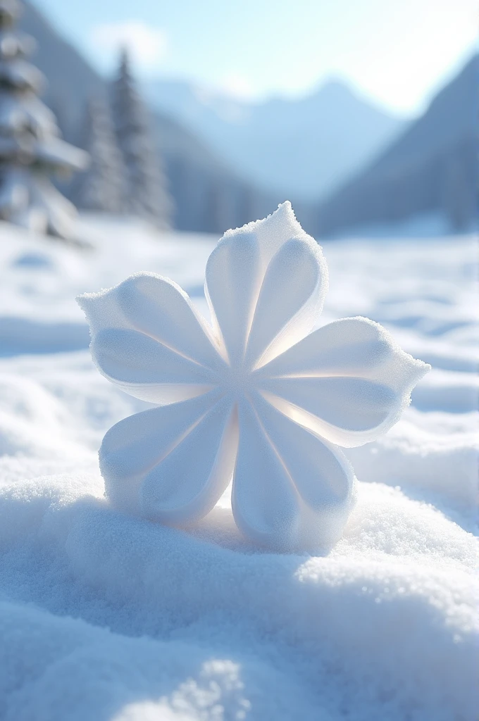 Create a 4-petal mold of snow white