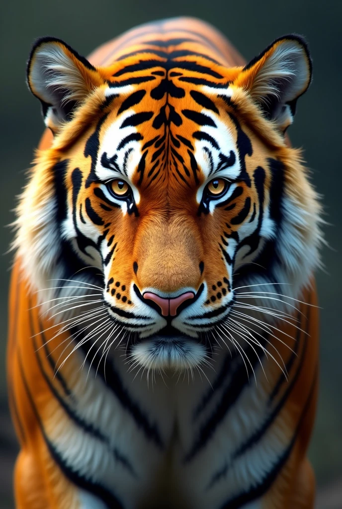 The face of a tiger, serious look, stark, still, golden tiger, beautiful, beautiful animal, gold
