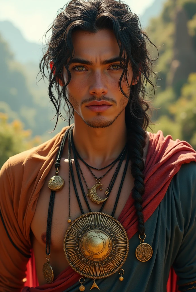 young gypsy man with medals of the sun and stars