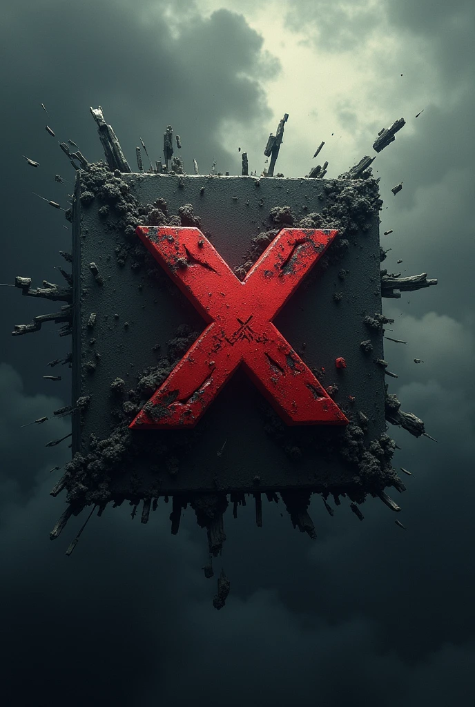 Minecraft logo that says xipermine (theme of chaos and death )