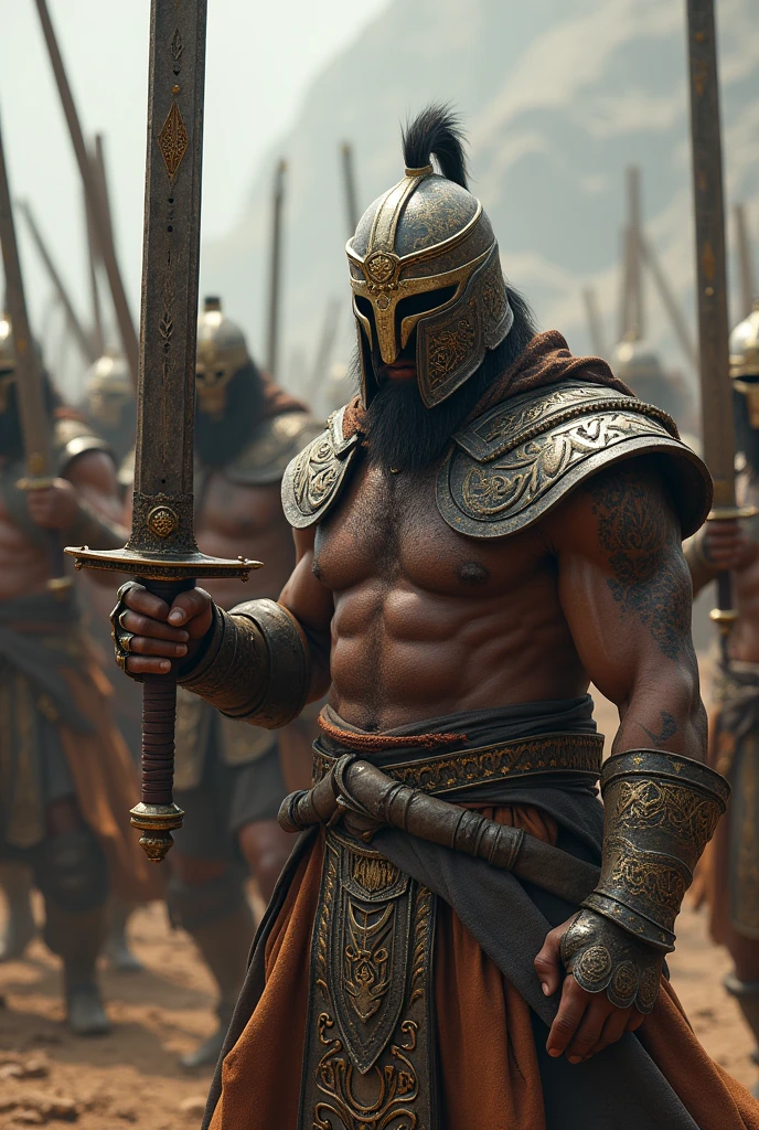A tribe that uses fairly large two-handed swords