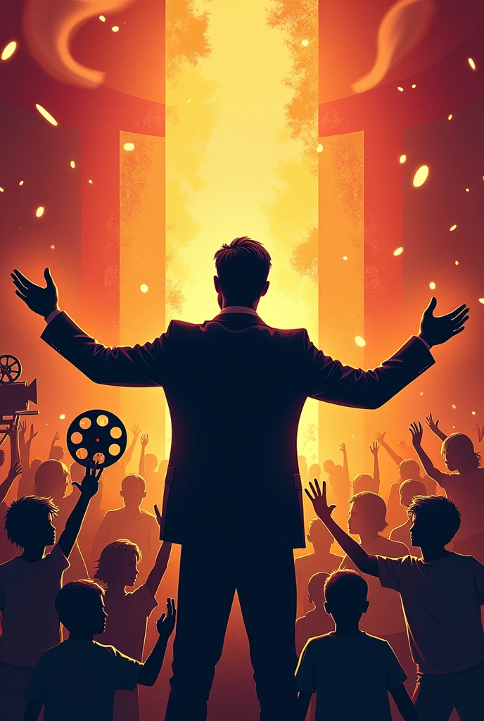Develop a cover for the “Cinemalab” page that captures the essence of cinema and the idea of sharing iconic clips.
