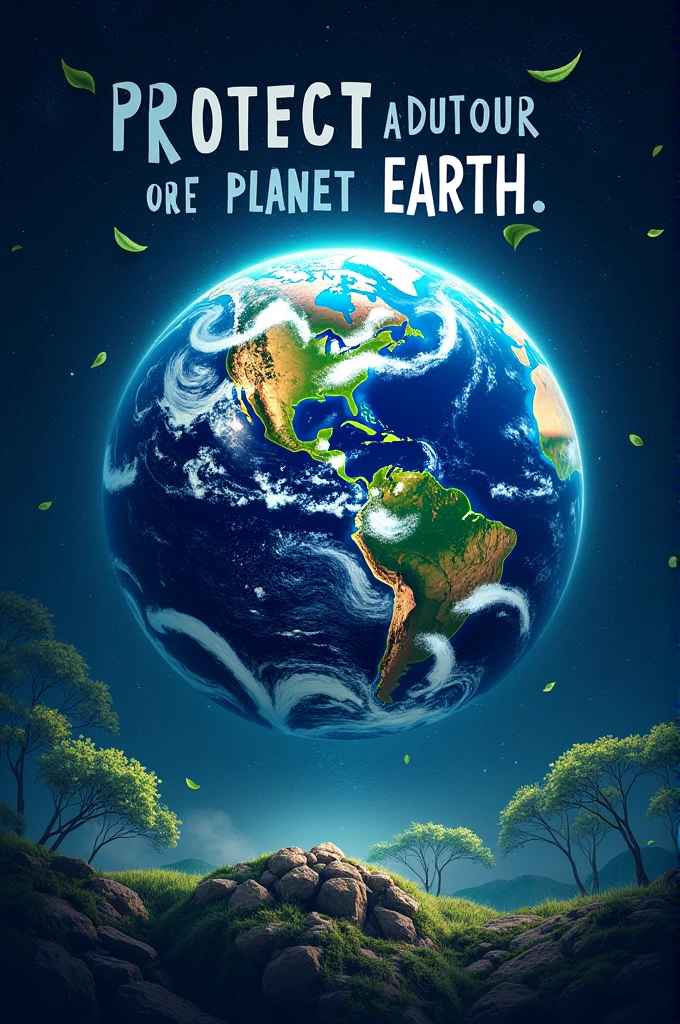 Save the planet earth poster