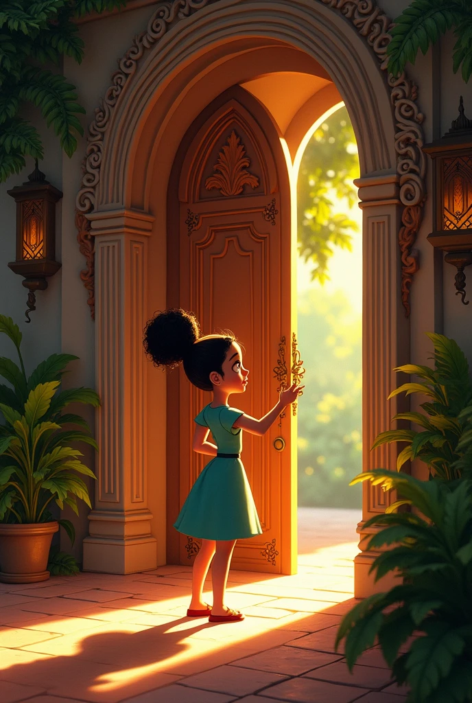 In this alternate ending to Disney&#39;s Encanto, Maribel confidently approaches the door of Casa Madrigal with the knob in her hand, 