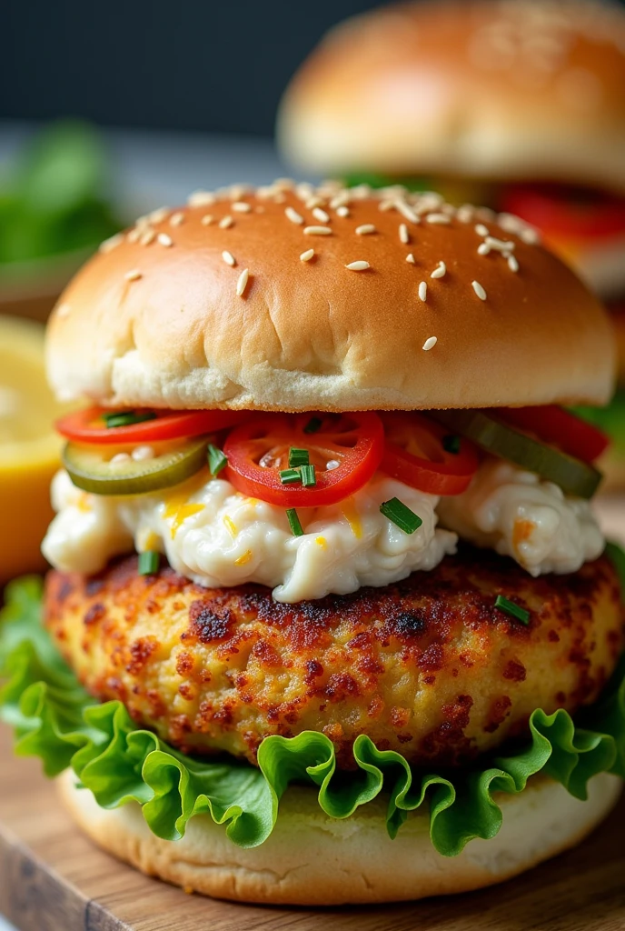 Create the recipe for crab burgers