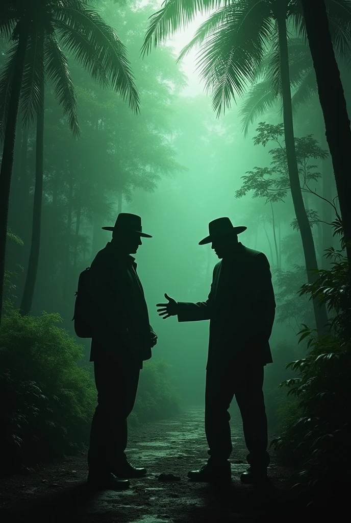 Make a picture related to the witch's book, coca, politics and demon of Germán Castro Caycedo where the trafficking of the drug called cocaine can be seen, I don't want to see so much demon, I want you to show drug trafficking in Colombia and politics in the 1980s