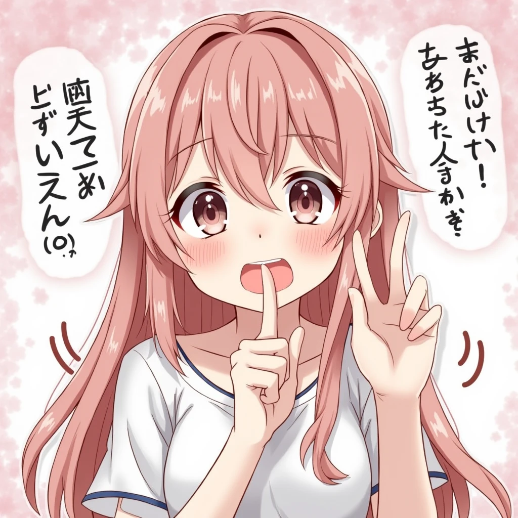 R18 illustrations、Anime-style illustration of a girl begging for fingering