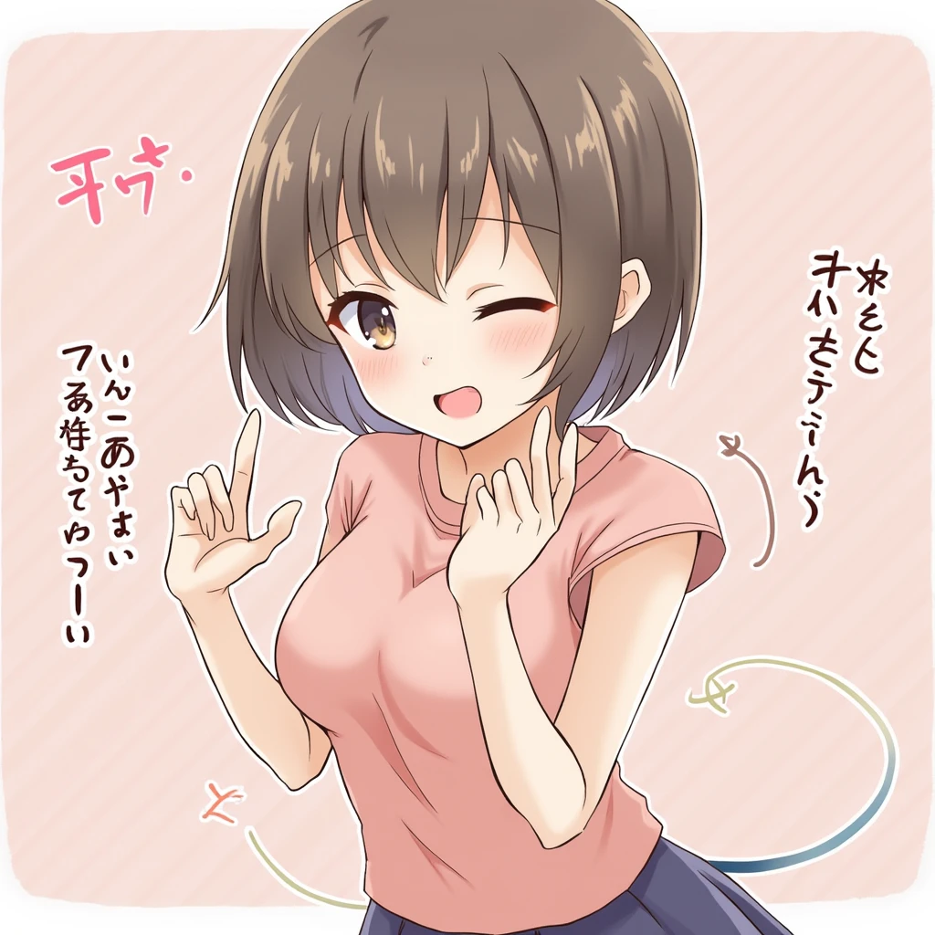 R18 illustrations、Anime-style illustration of a girl begging for fingering