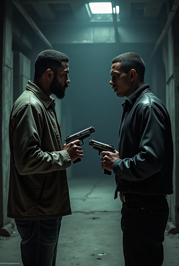 ２Man holding two guns