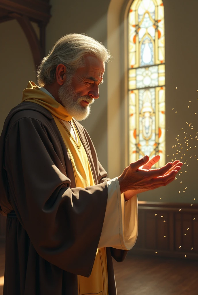 Father of a church sowing seeds in a heart