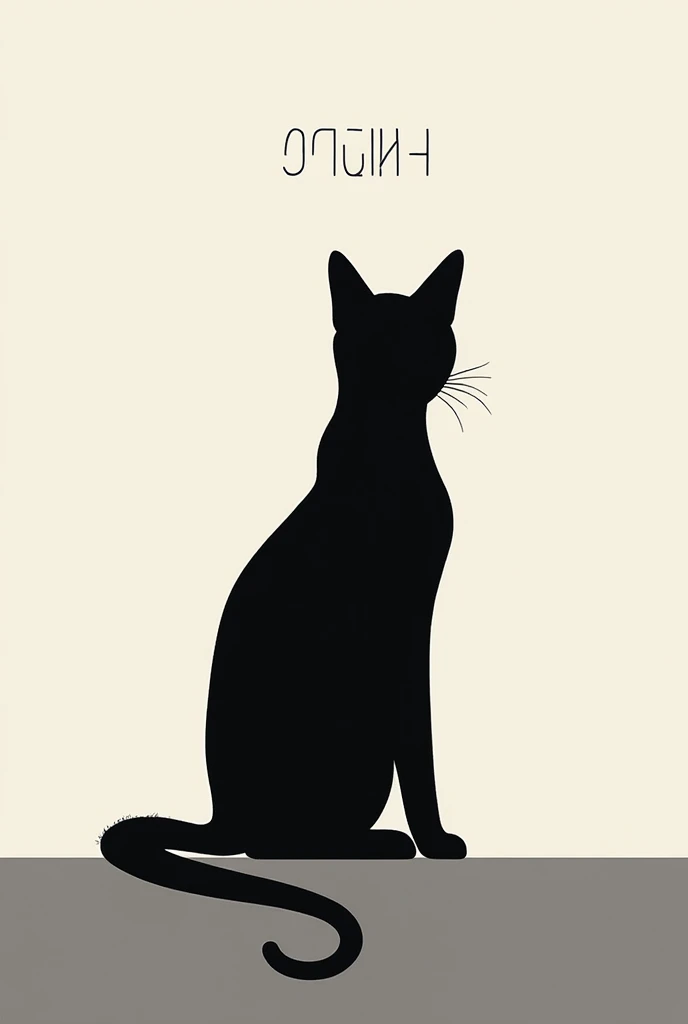 Silhouette of a cat with the word Ichigoiche