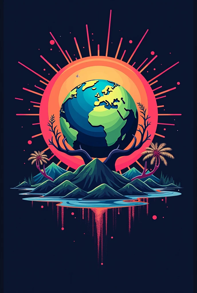 LOGO INSPIRED BY THE 80S, 70s and 90s environmental era(no letters)