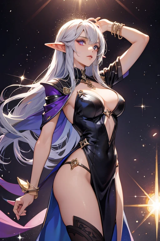 she is the female dark elf.  SPARKLE; GLITTER