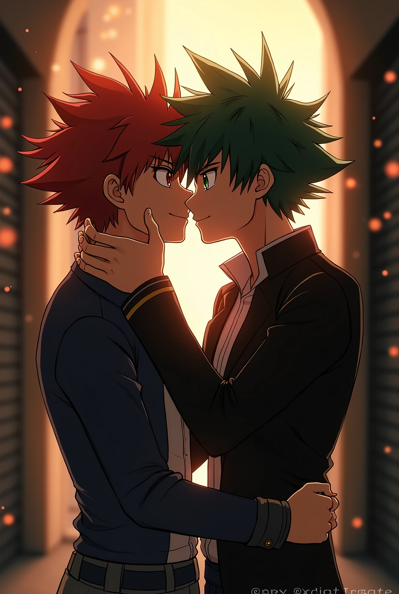 Bakugou Katsuki besando and Izuku Midoriya