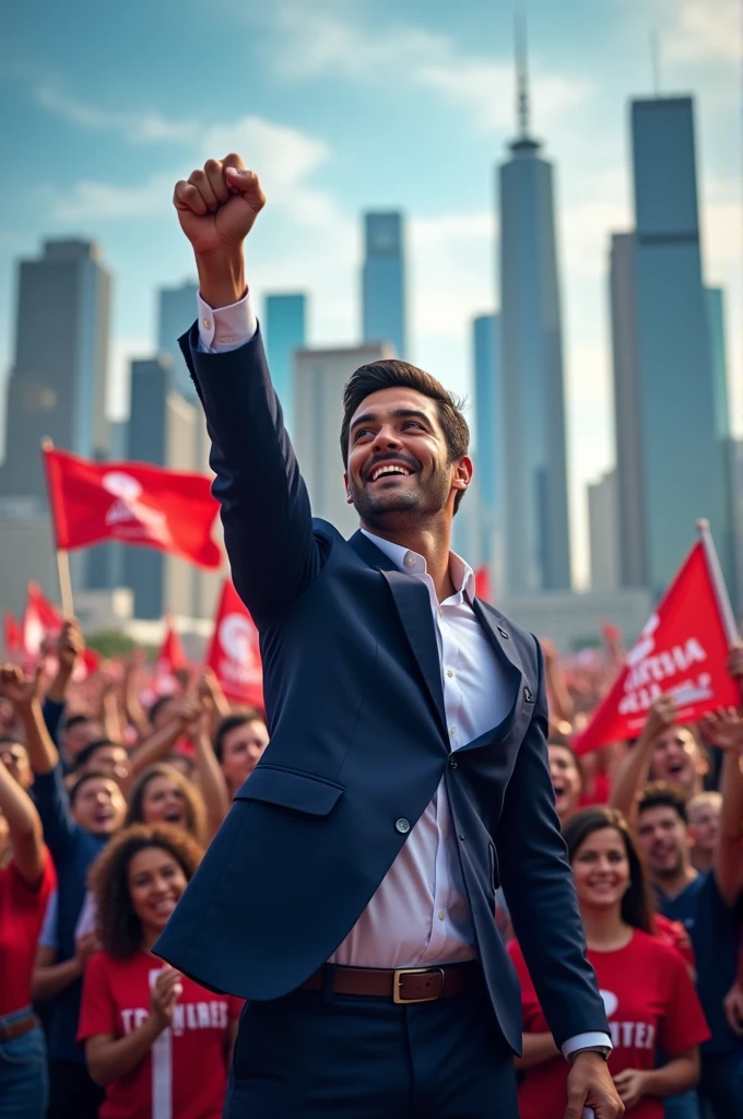 Image of Pablo Marçal winning the 2024 election for mayor